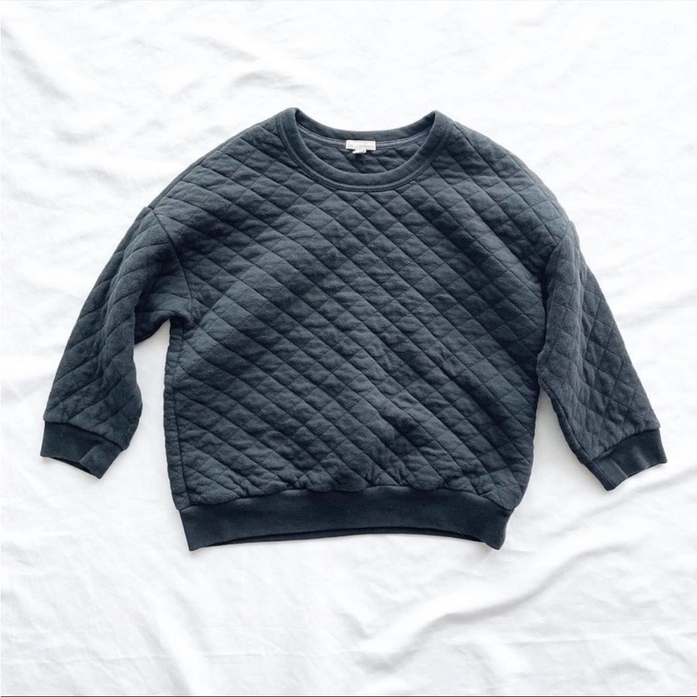 Gap Black Quilted Sweater Size Small